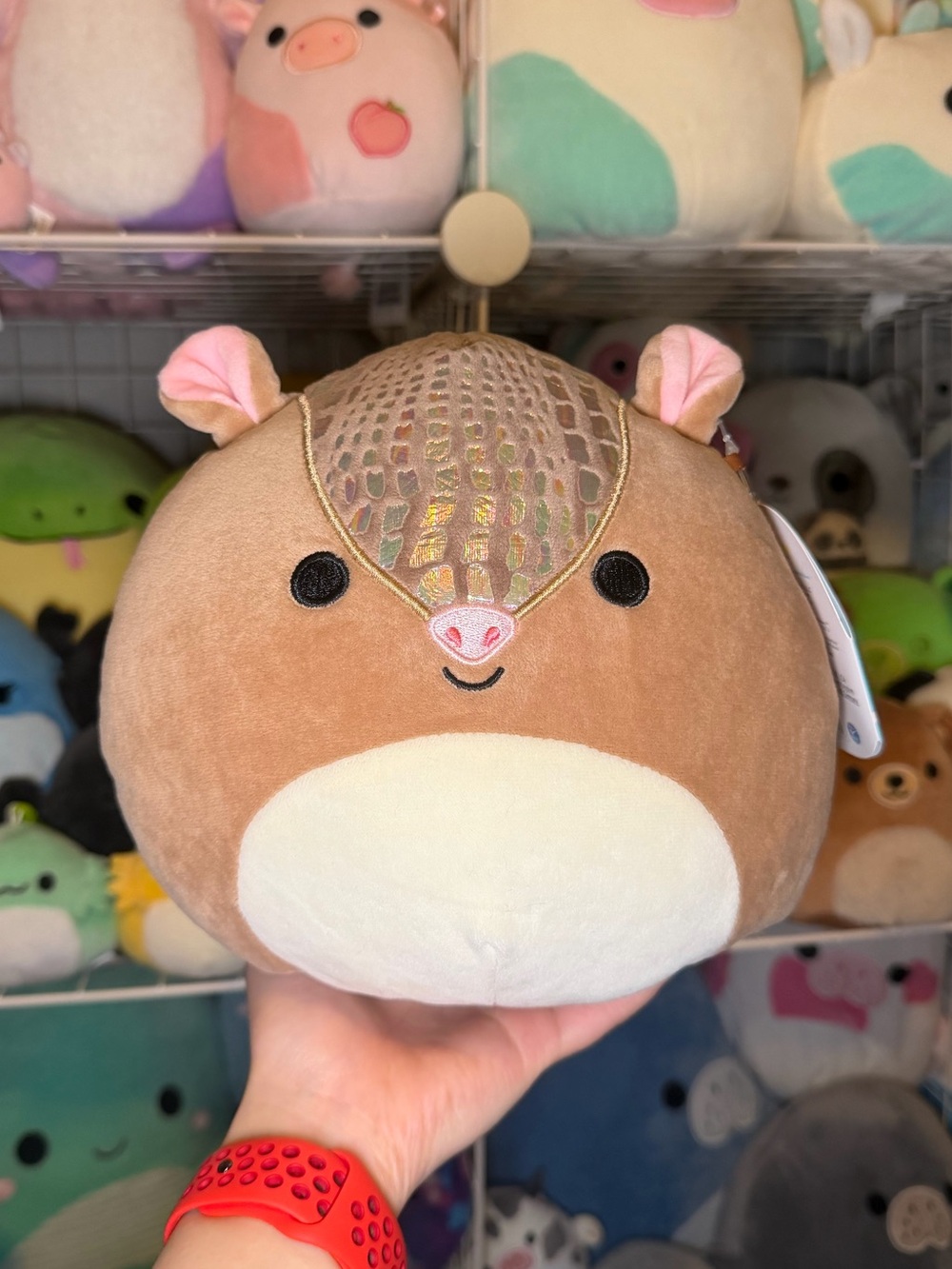 Squishmallows Squishmallow Thompson the Brown Tan Armadillo 8” Stuffed Plush